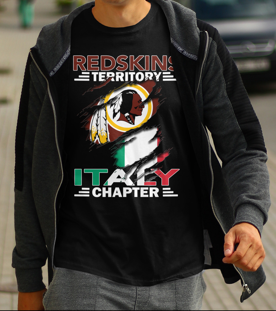 Redskins Territory Italy Chapter Flag T-Shirt