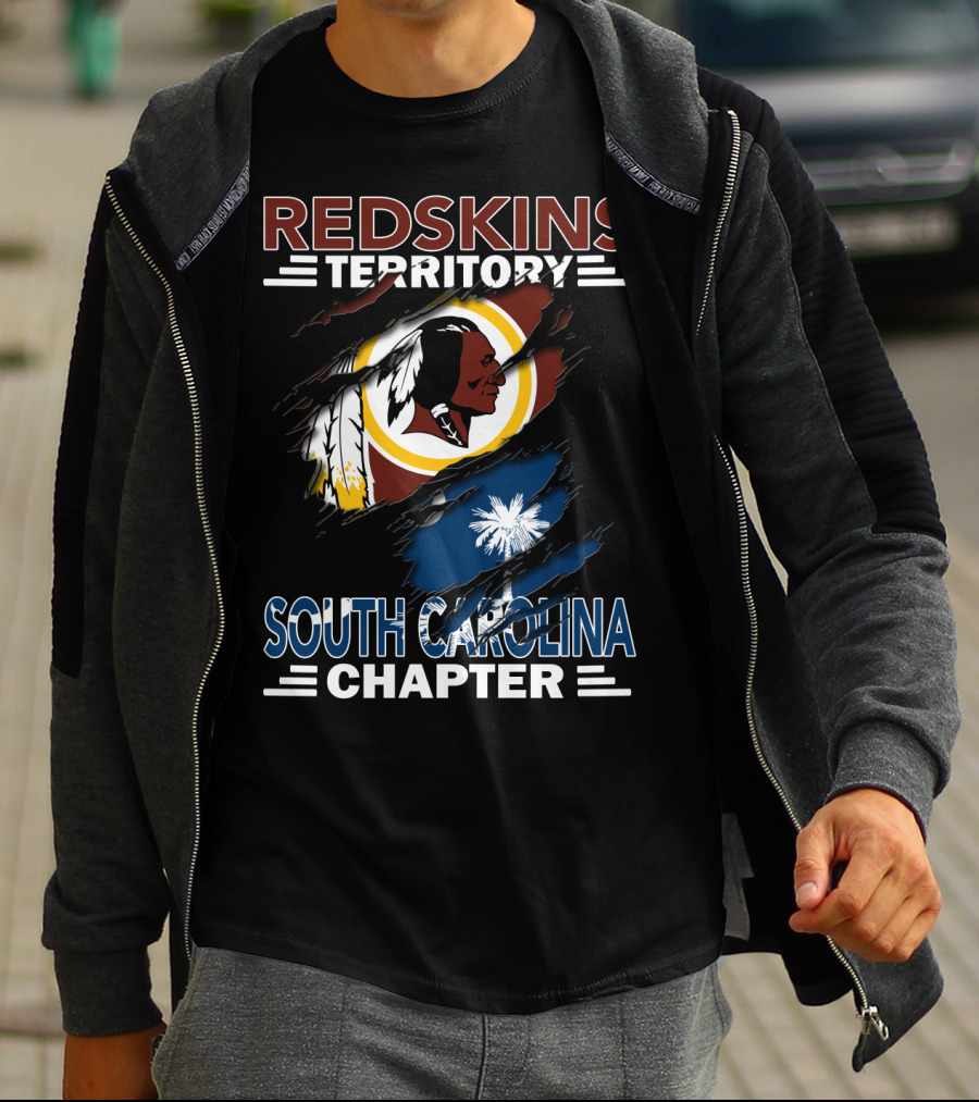 Redskins Territory South Carolina Chapter Logo With State Flag T-Shirt