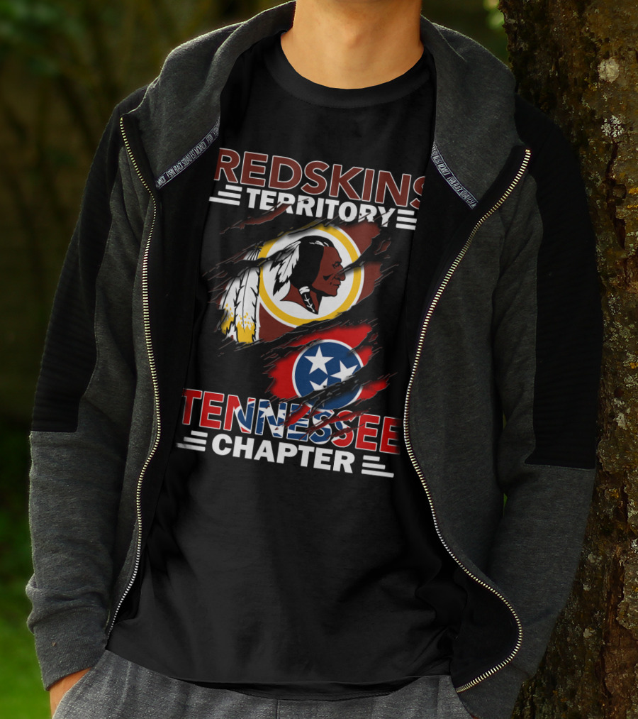 Redskins Territory Tennessee Chapter Washington Redskins And Tennessee Flag T-Shirt
