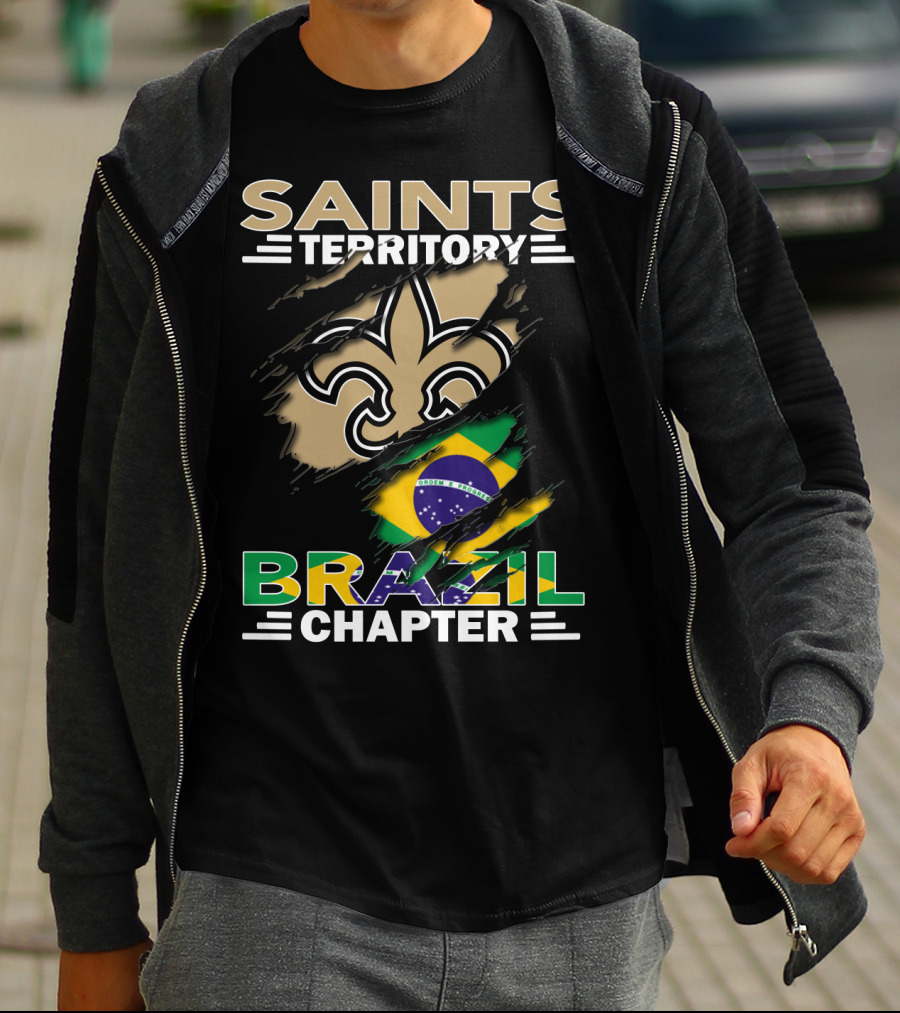 SAINTS TERRITORY BRAZIL CHAPTER FLEUR-DE-LIS FLAG T-Shirt