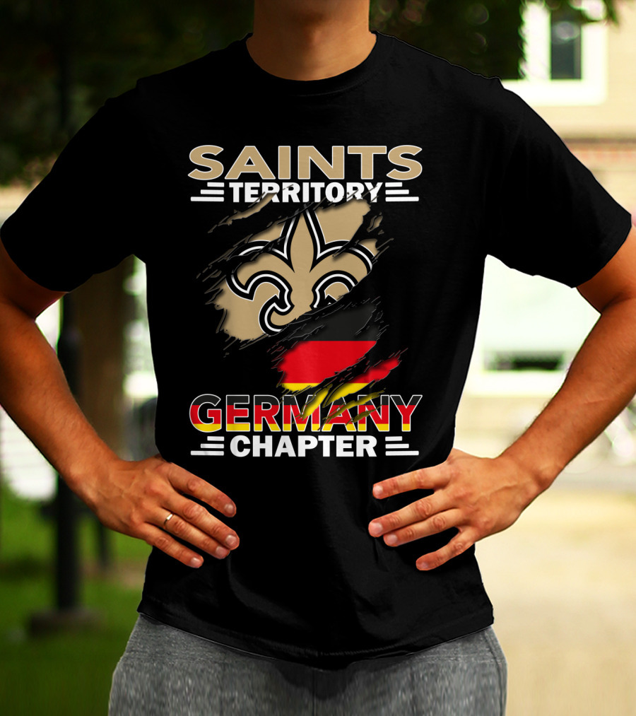 SAINTS TERRITORY GERMANY CHAPTER FLAG FLEUR-DE-LIS T-Shirt