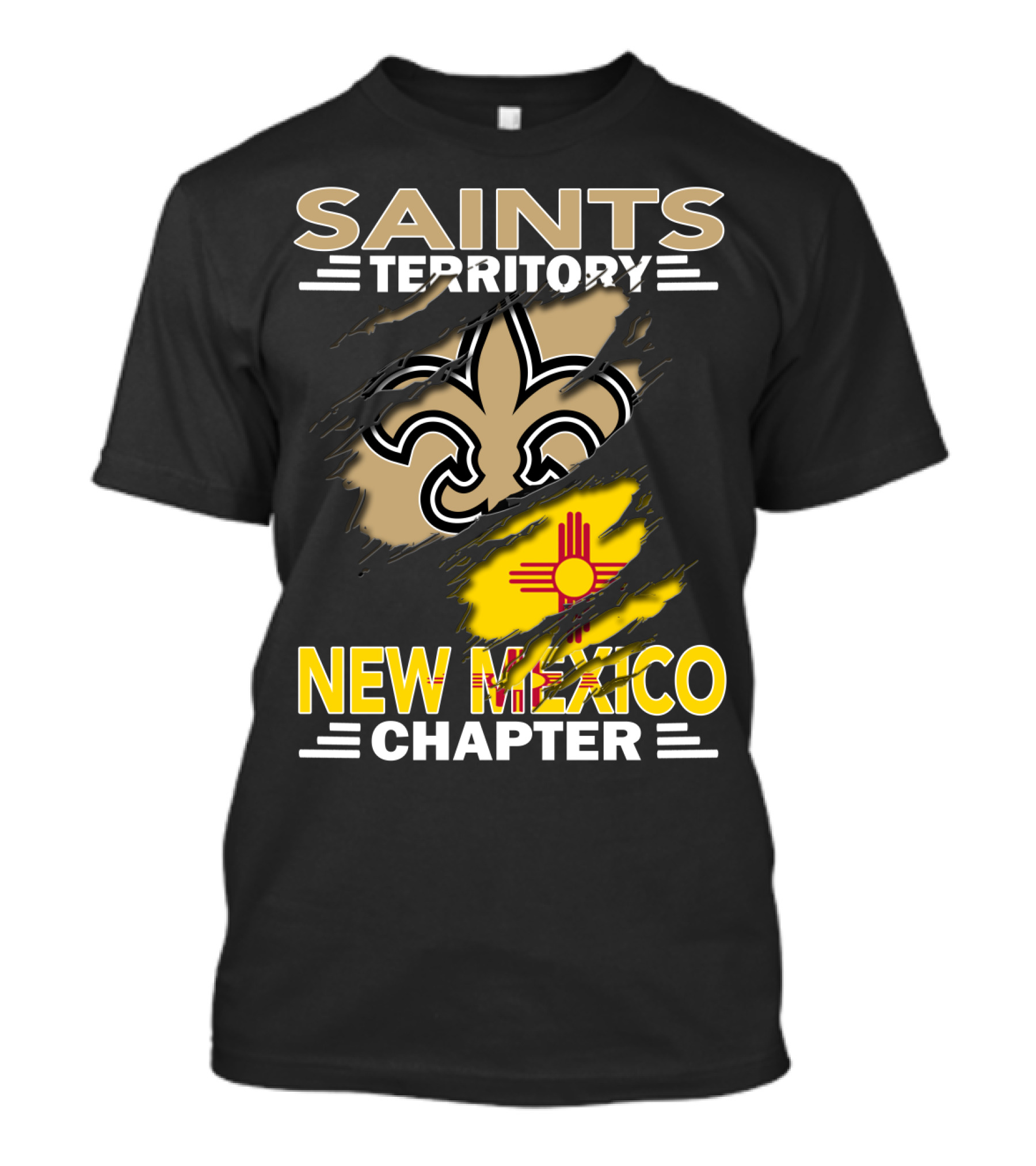 Saints Territory New Mexico Chapter Fleur-de-lis And Zia T-Shirt