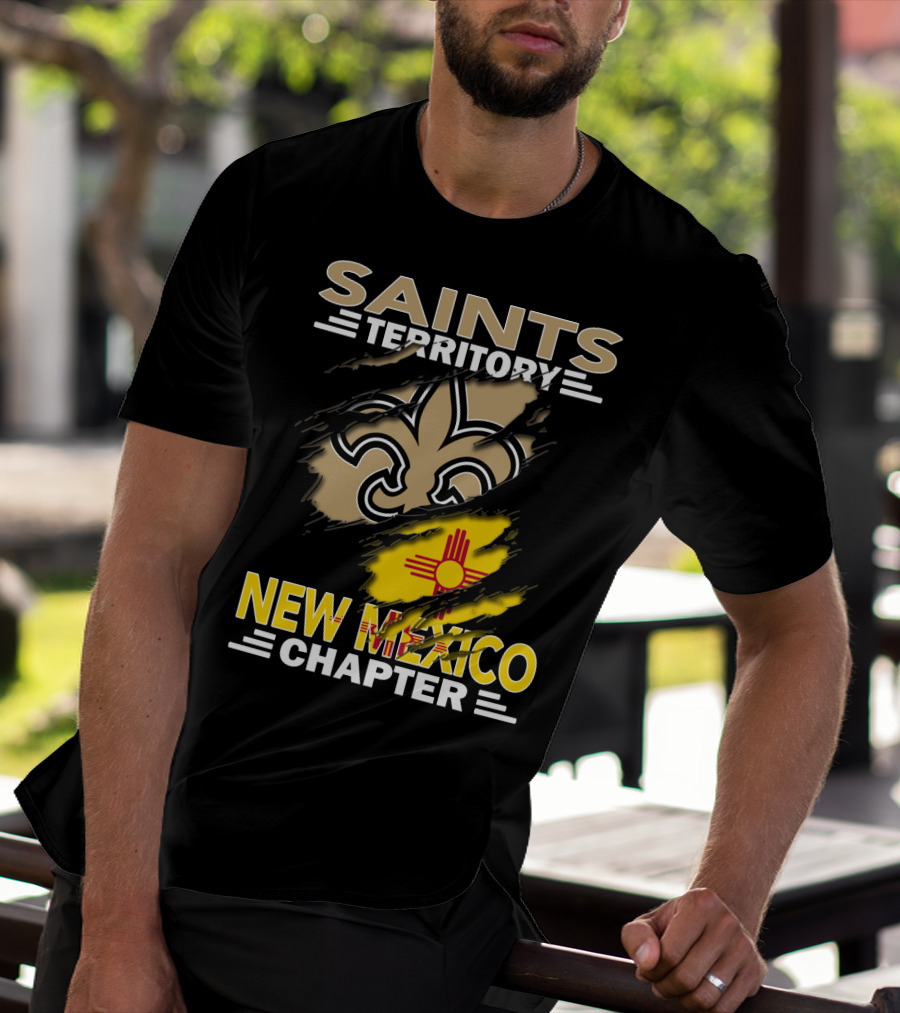 Saints Territory New Mexico Chapter Fleur-de-lis And Zia T-Shirt