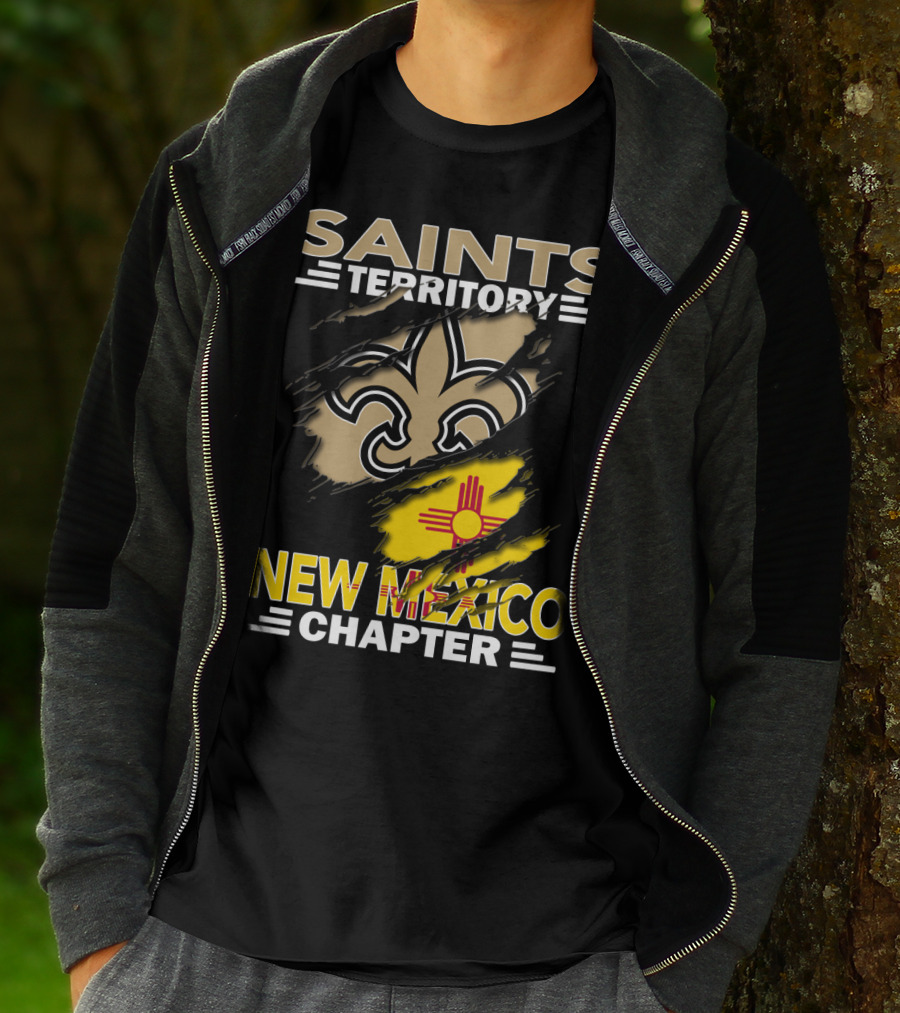 Saints Territory New Mexico Chapter Fleur-de-lis And Zia T-Shirt