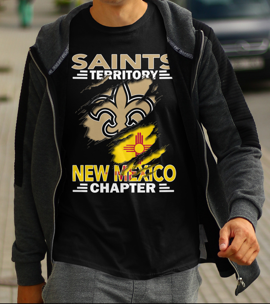 Saints Territory New Mexico Chapter Fleur-de-lis And Zia T-Shirt