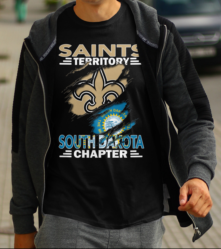 SAINTS TERRITORY SOUTH DAKOTA CHAPTER FLEUR-DE-LIS AND STATE SEAL T-Shirt