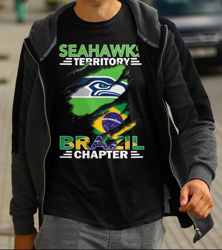 Seahawks Territory Brazil Chapter Flag T-Shirt