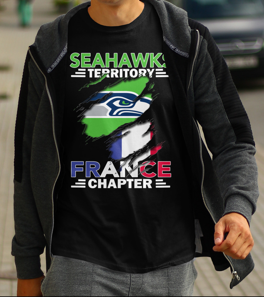 Seahawks Territory France Chapter Flag T-Shirt