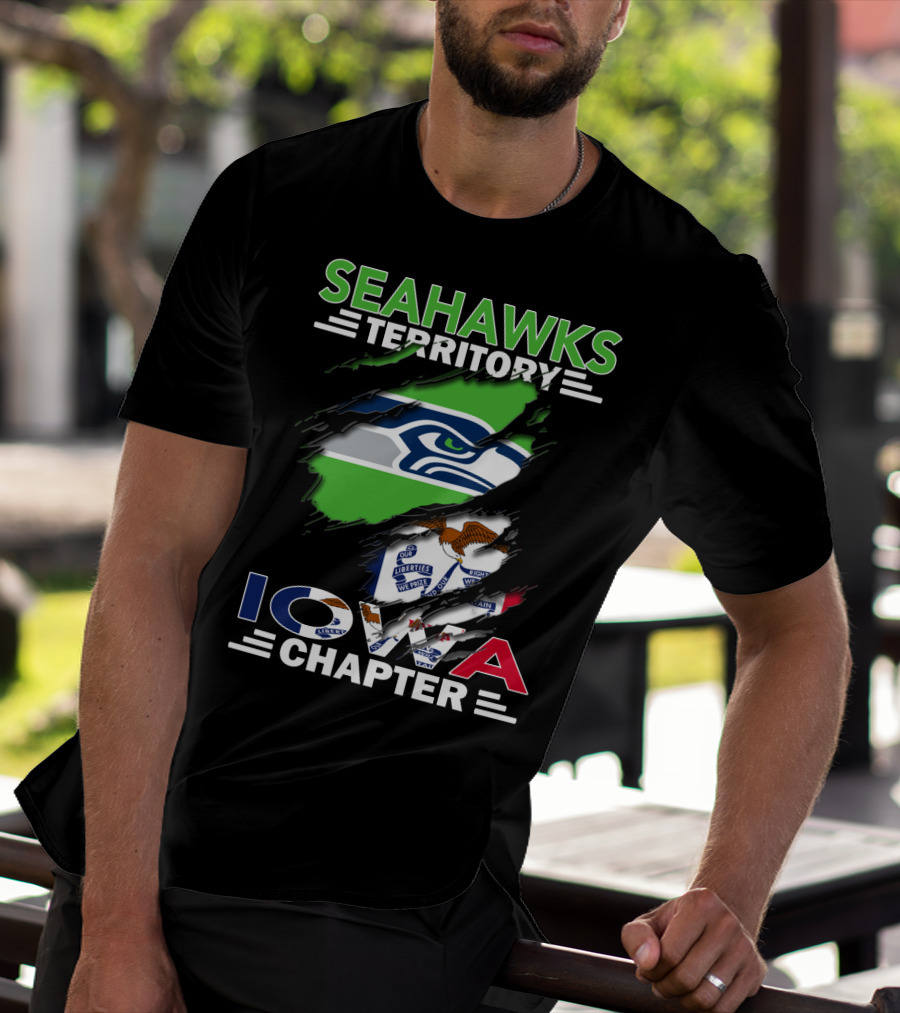 Seahawks Territory Iowa Chapter Flag T-Shirt