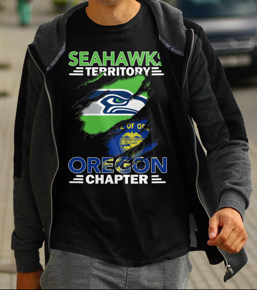 Seahawks Territory Oregon Chapter Rip Through State Pride T-Shirt
