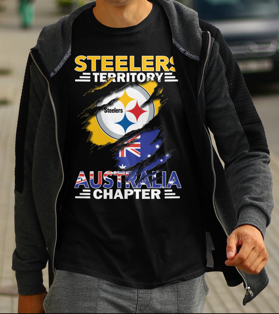 Steelers Territory Australia Chapter Steelers Logo Australian Flag T-Shirt