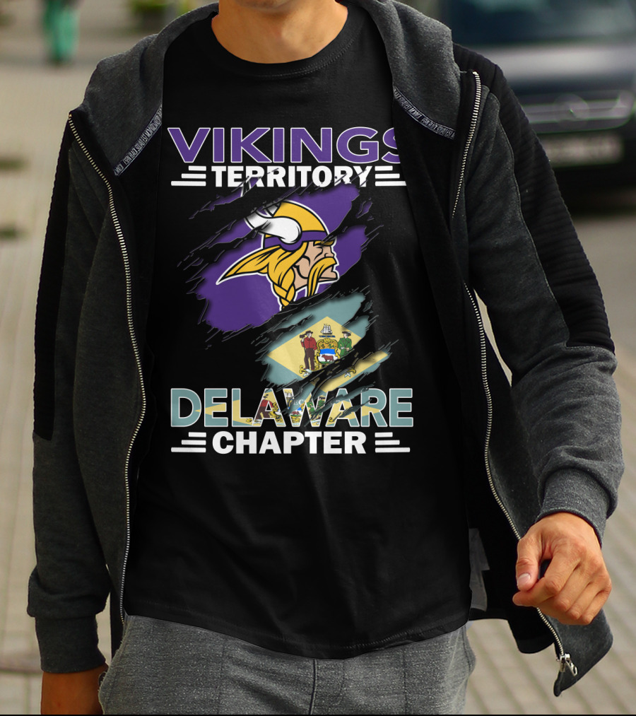 Vikings Territory Delaware Chapter NFL Fan Club Representation T-Shirt