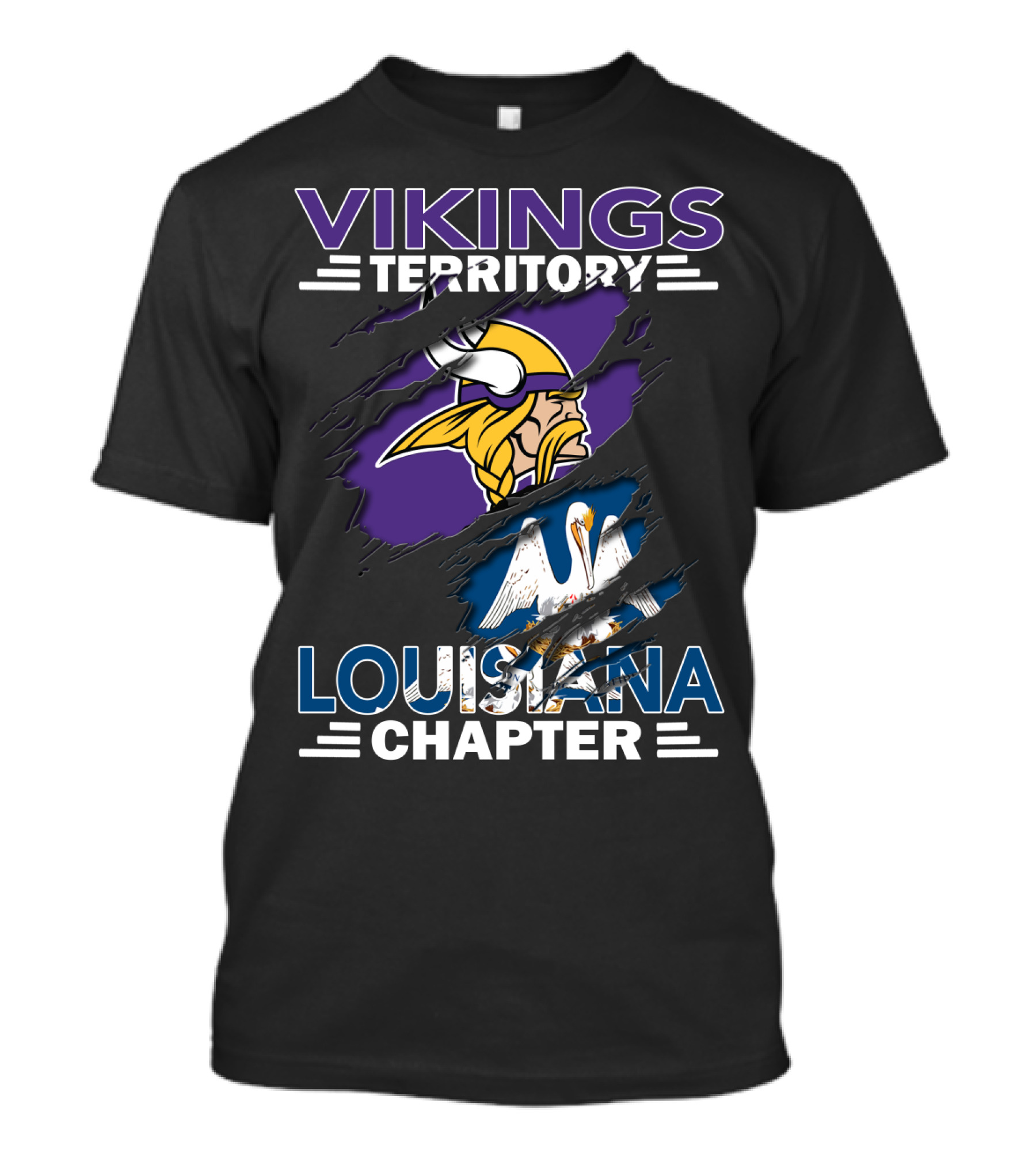 Vikings Territory Louisiana Chapter Football Loyalty T-Shirt