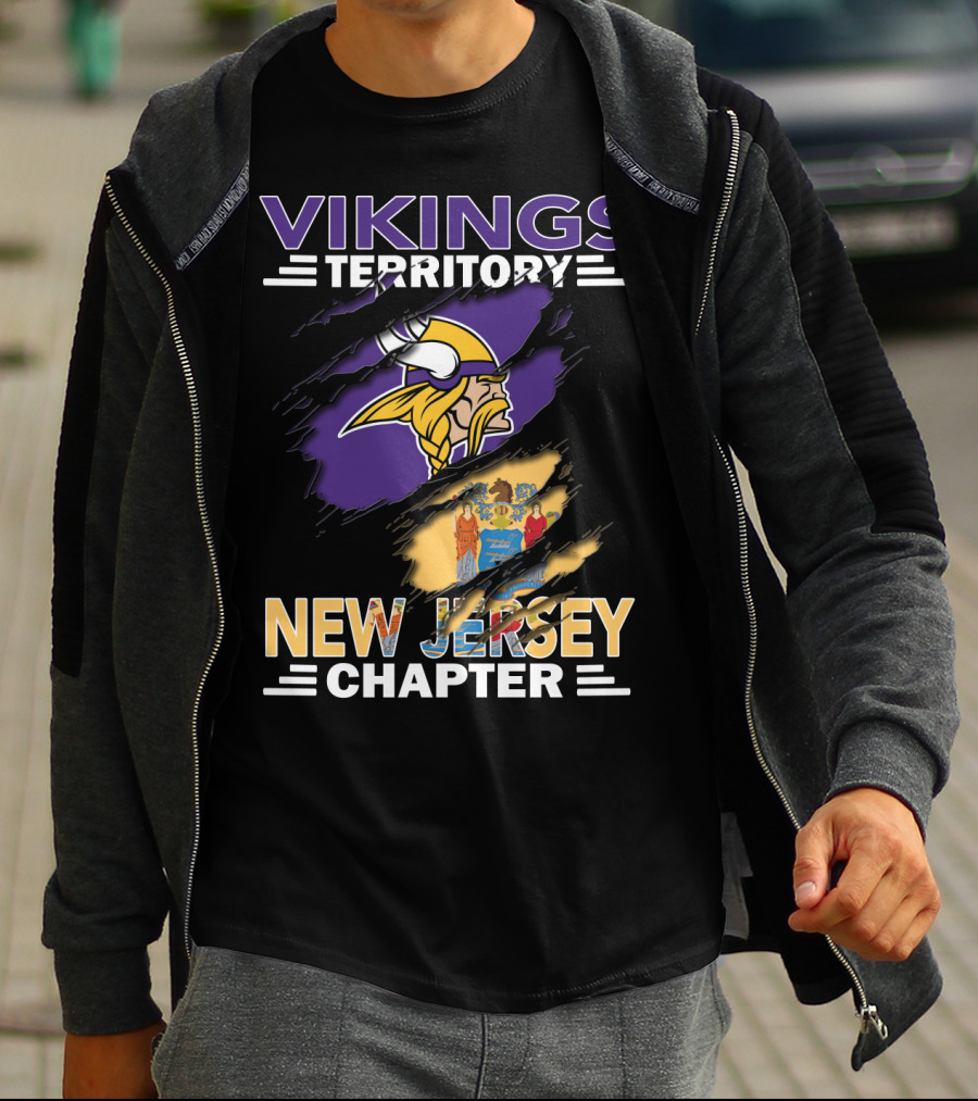 Vikings Territory New Jersey Chapter Nordic Pride State Integration T-Shirt