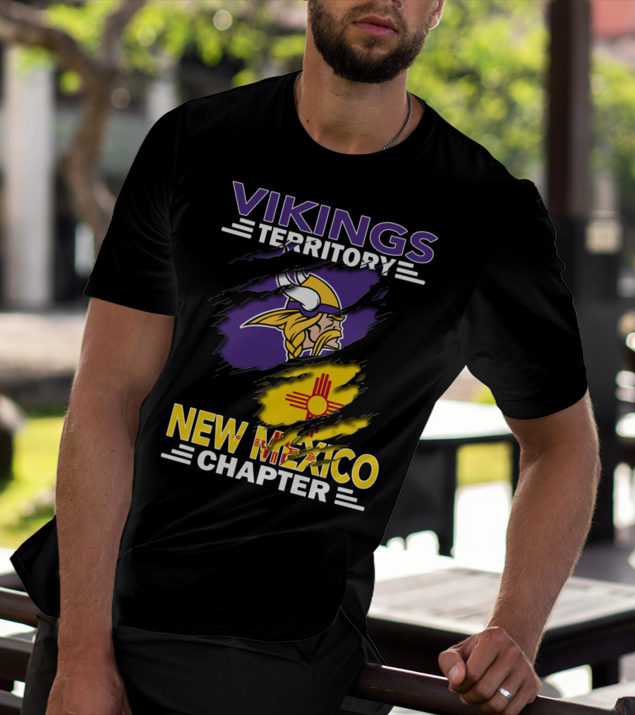 Vikings Territory New Mexico Chapter Minnesota Vikings New Mexico Flag T-Shirt