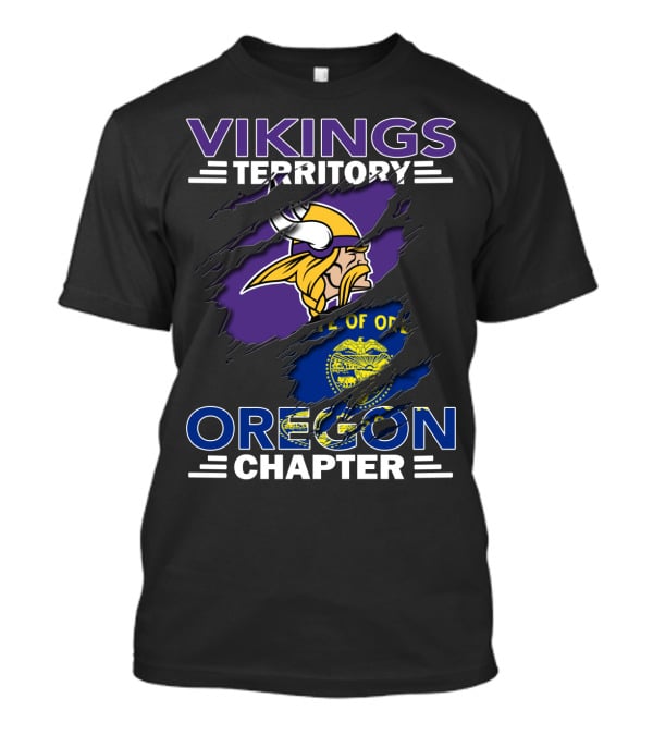 Vikings Territory Oregon Chapter State Pride Fusion T-Shirt