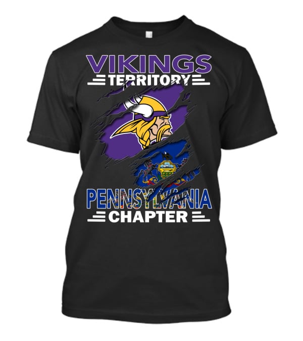Vikings Territory Pennsylvania Chapter Minnesota Football State Crest T-Shirt