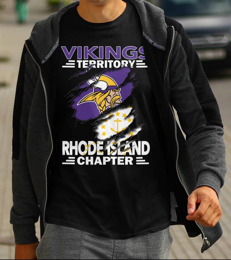 Vikings Territory Rhode Island Chapter Minnesota Football Fan Club T-Shirt