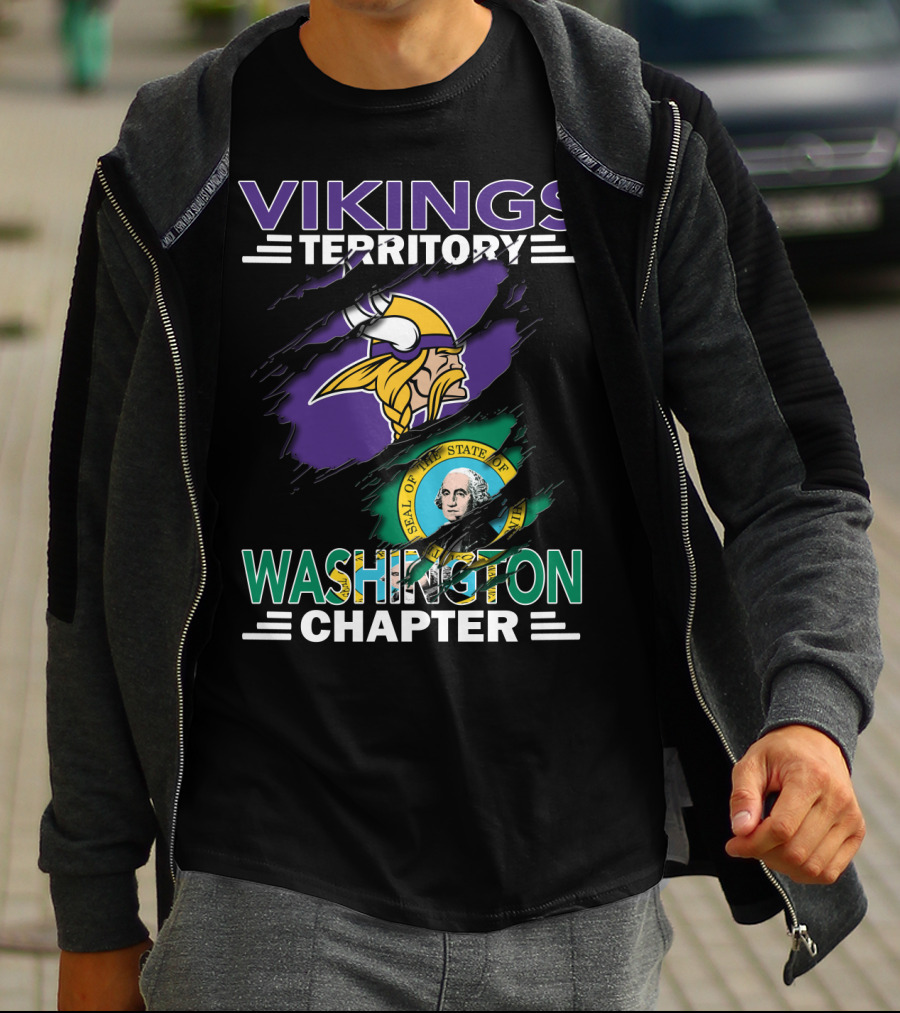 Vikings Territory Washington Chapter Seal Of The State Of Washington Viking T-Shirt