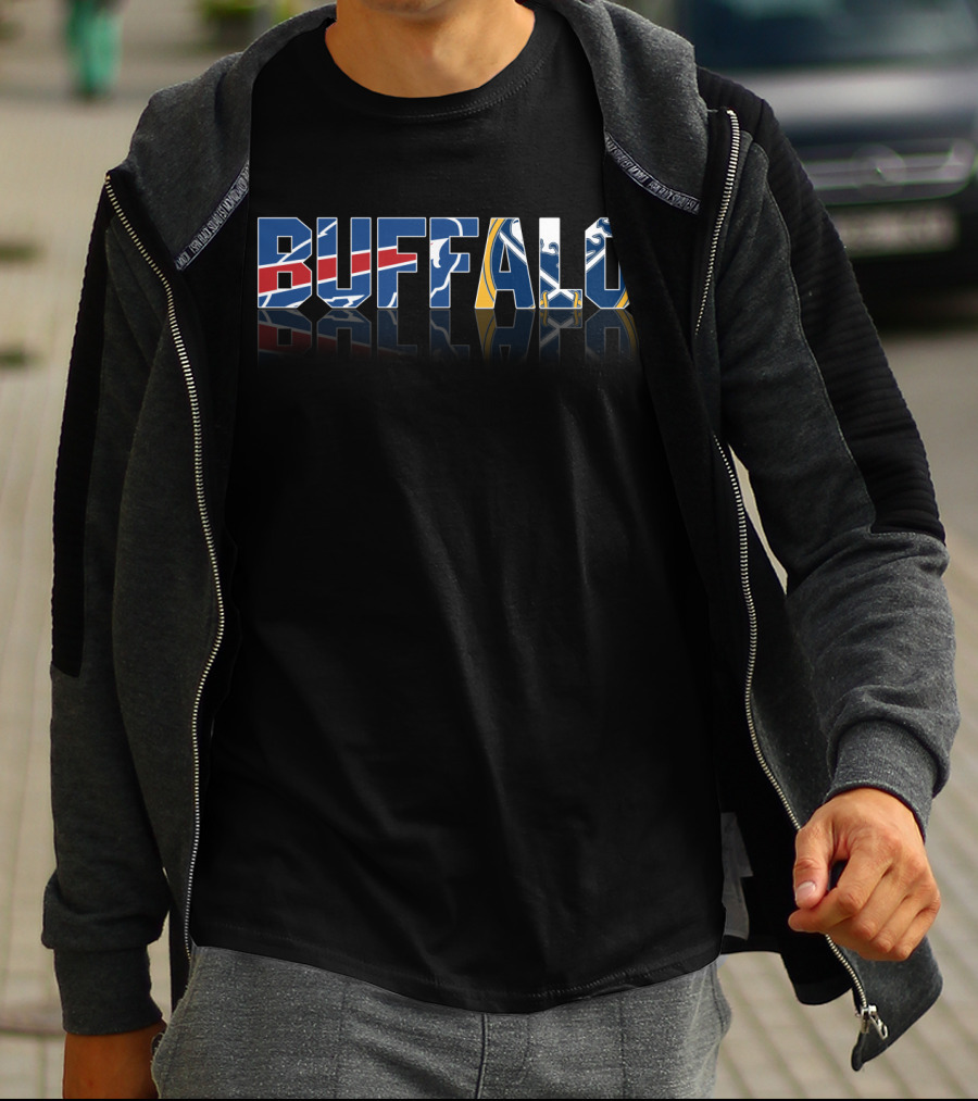 Buffalo City Sports Blue Red Yellow Buffalo T-Shirt