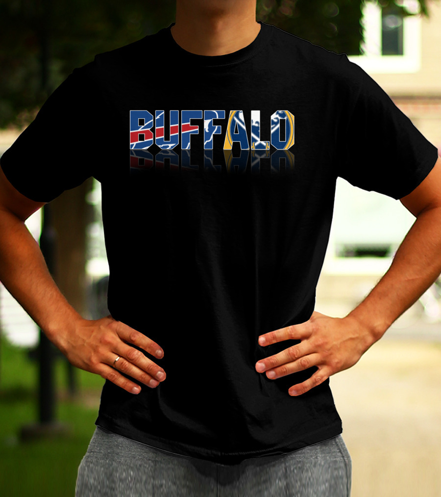 Buffalo City Sports Blue Red Yellow Buffalo T-Shirt