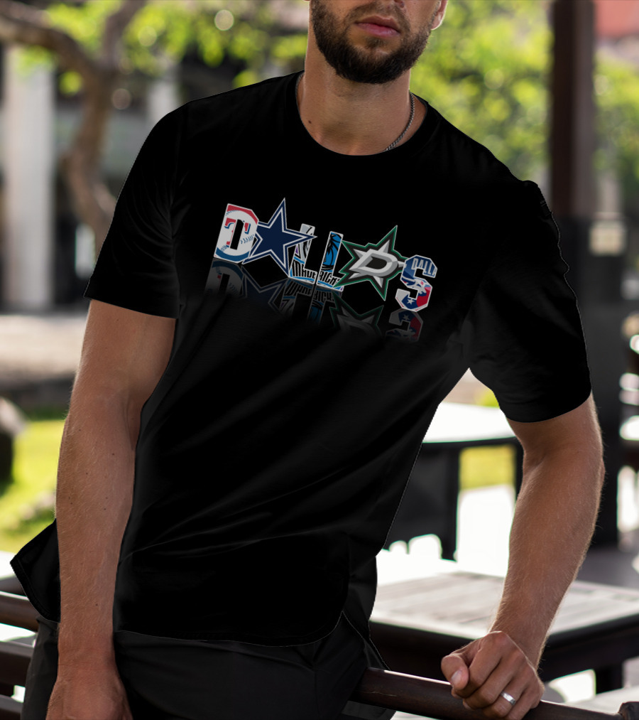 Dallas Cowboys Rangers Mavericks Stars Texas Sports Icons T-Shirt