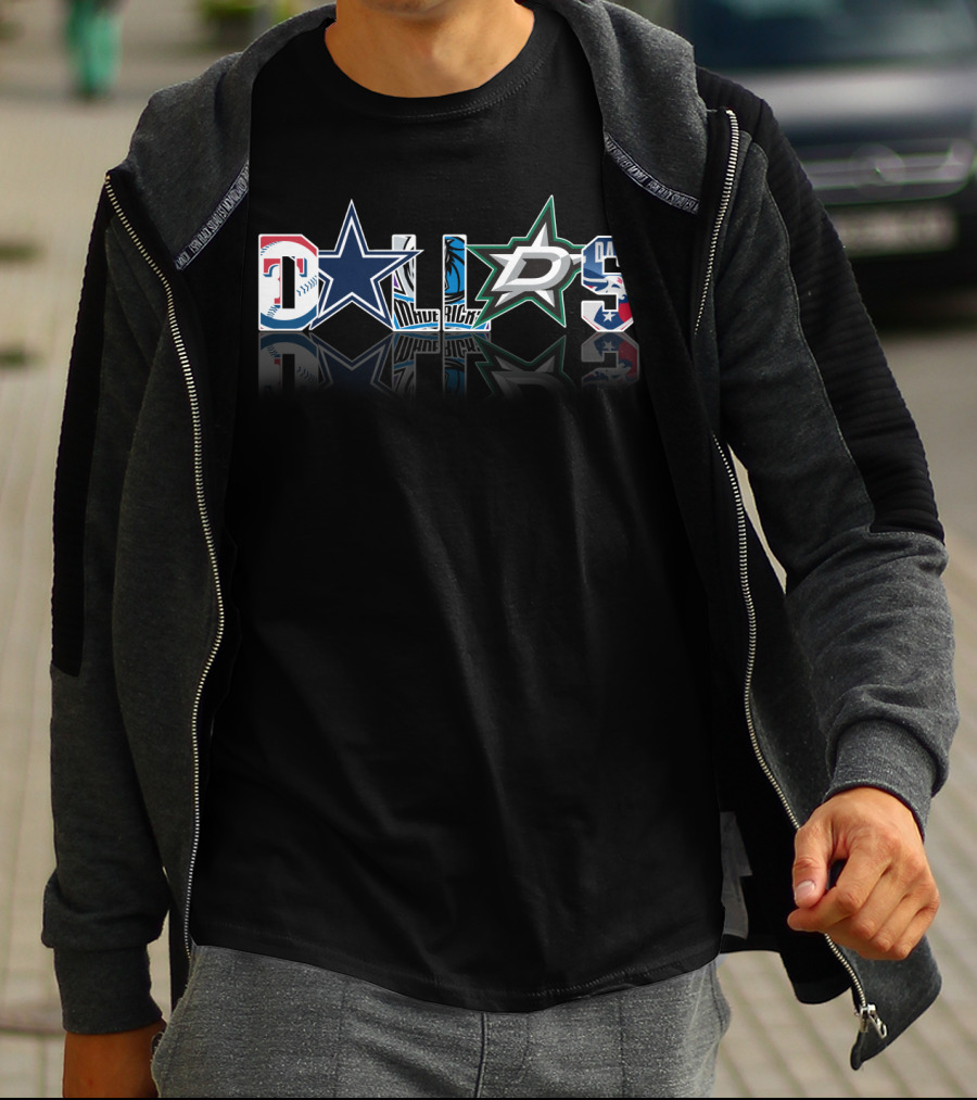 Dallas Cowboys Rangers Mavericks Stars Texas Sports Icons T-Shirt