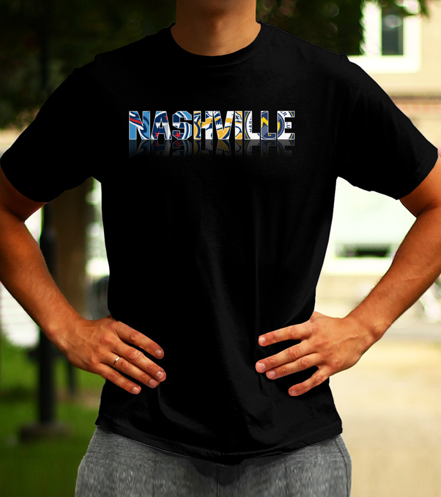 Nashville City Titans Predators Soccer Sports Icons T-Shirt