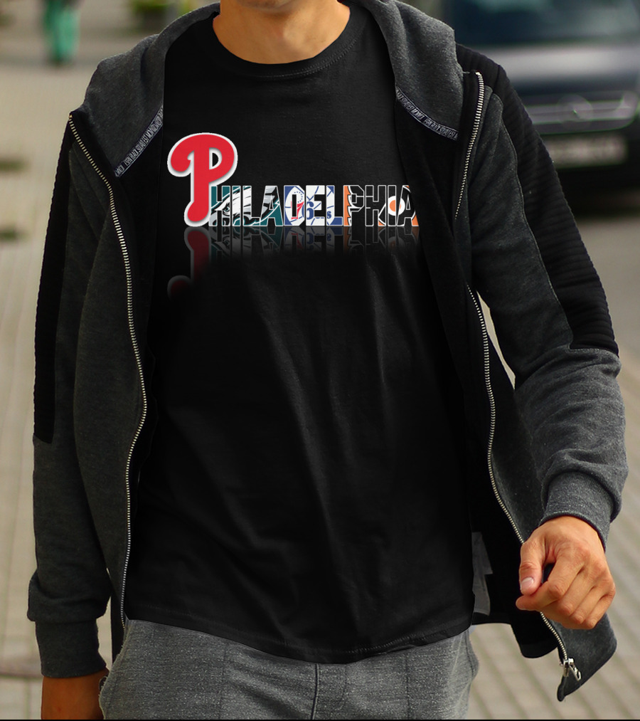 Philadelphia Sports Teams Logo Reflection T-Shirt