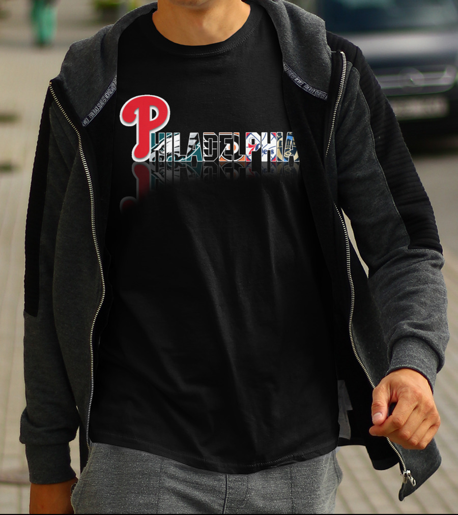 Philadelphia Phillies Eagles Flyers Sixers City Icons T-Shirt
