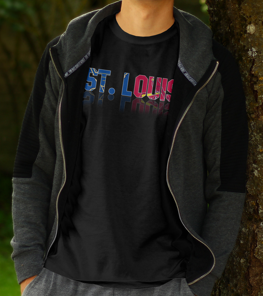 St. Louis Blues Cardinals NHL MLB Reflection T-Shirt