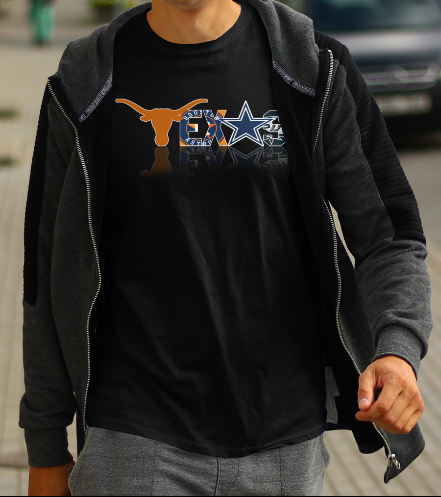 Texas Longhorns Astros Cowboys Spurs Icons T-Shirt