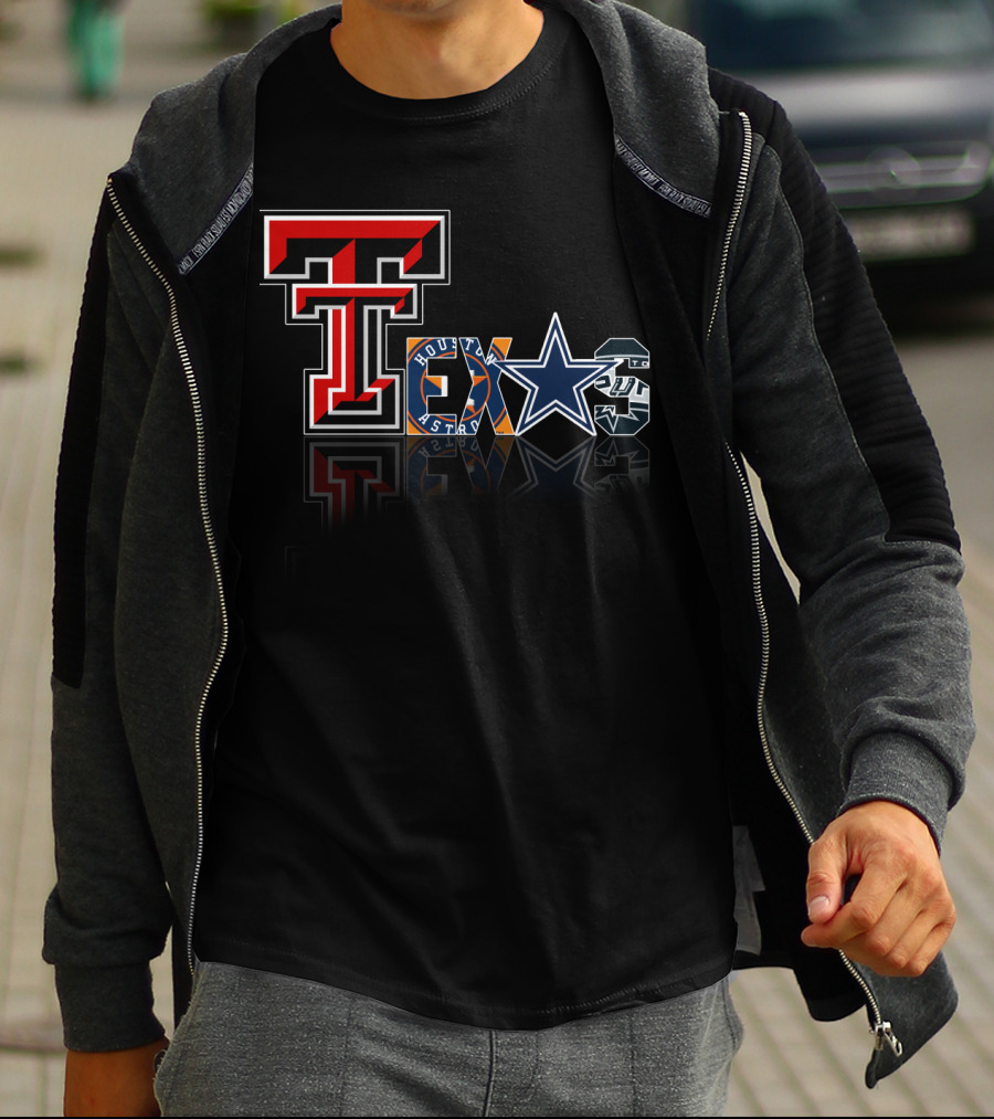 Texas Tech Cowboys Astros Spurs T-Shirt