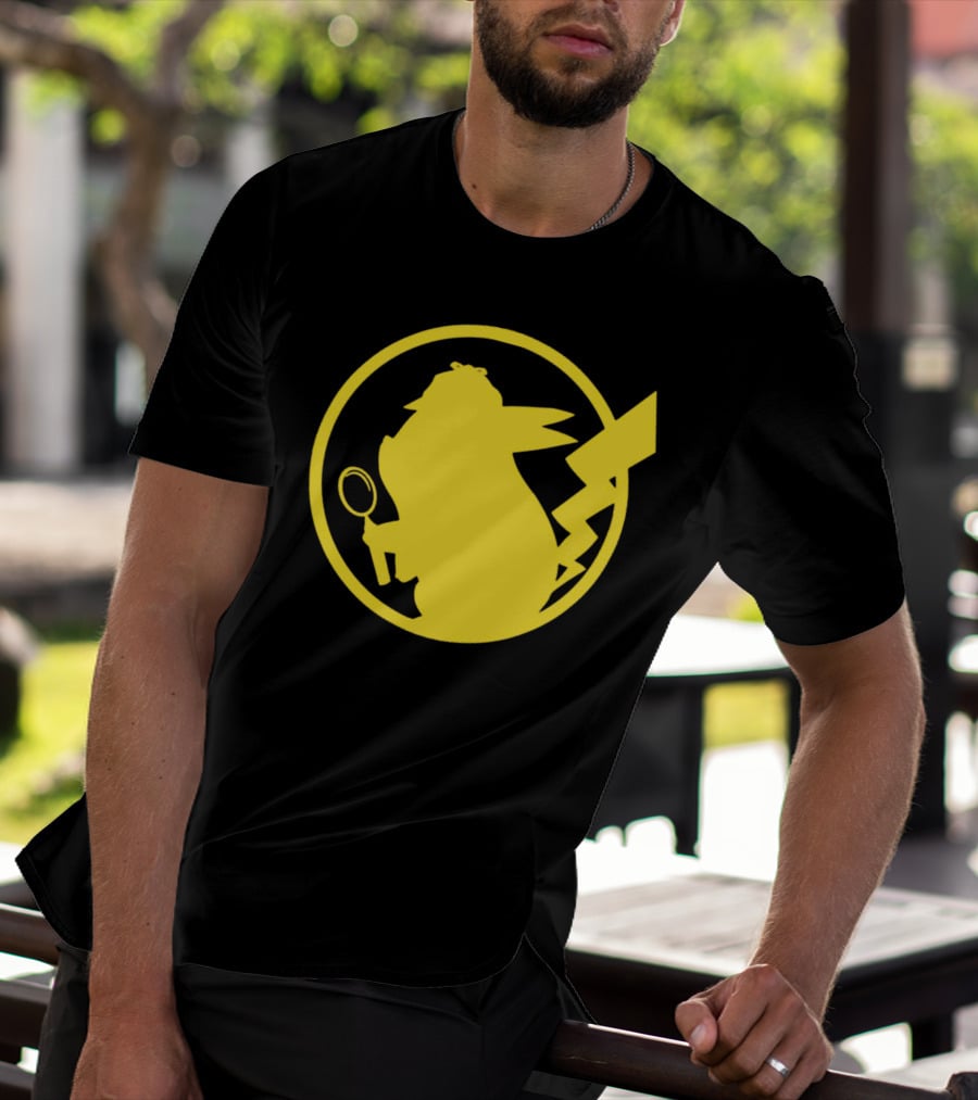 Pikachu Detective Silhouette Merchandise T-Shirt