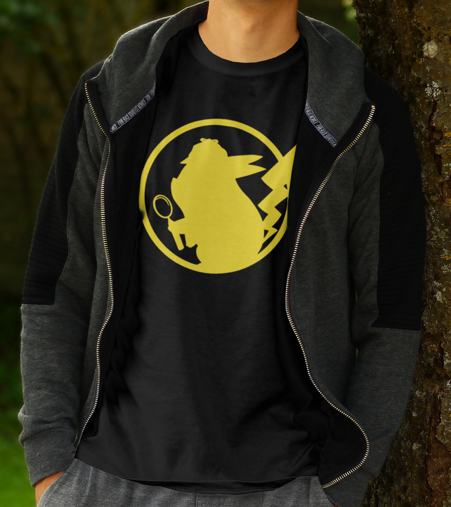 Pikachu Detective Silhouette Merchandise T-Shirt