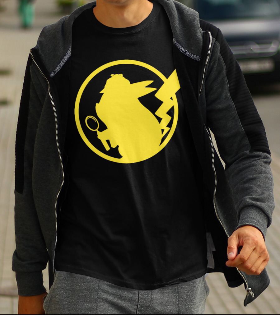 Pikachu Detective Silhouette Merchandise T-Shirt
