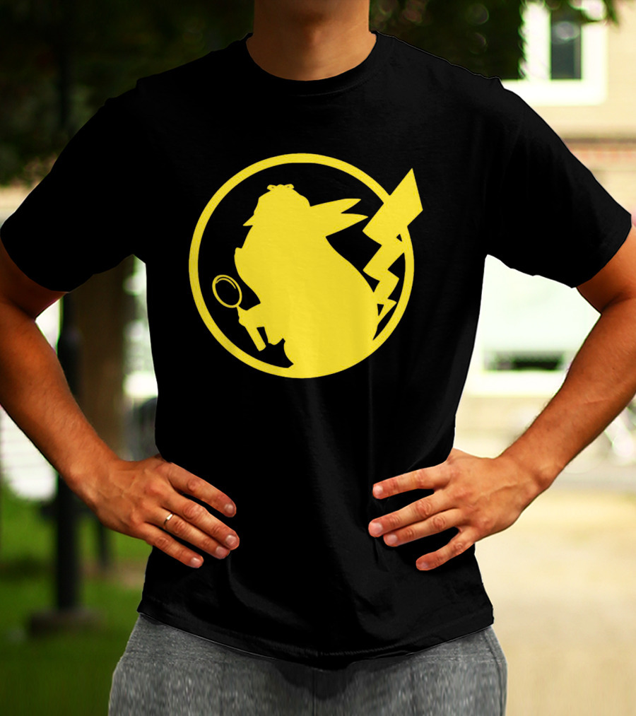 Pikachu Detective Silhouette Merchandise T-Shirt