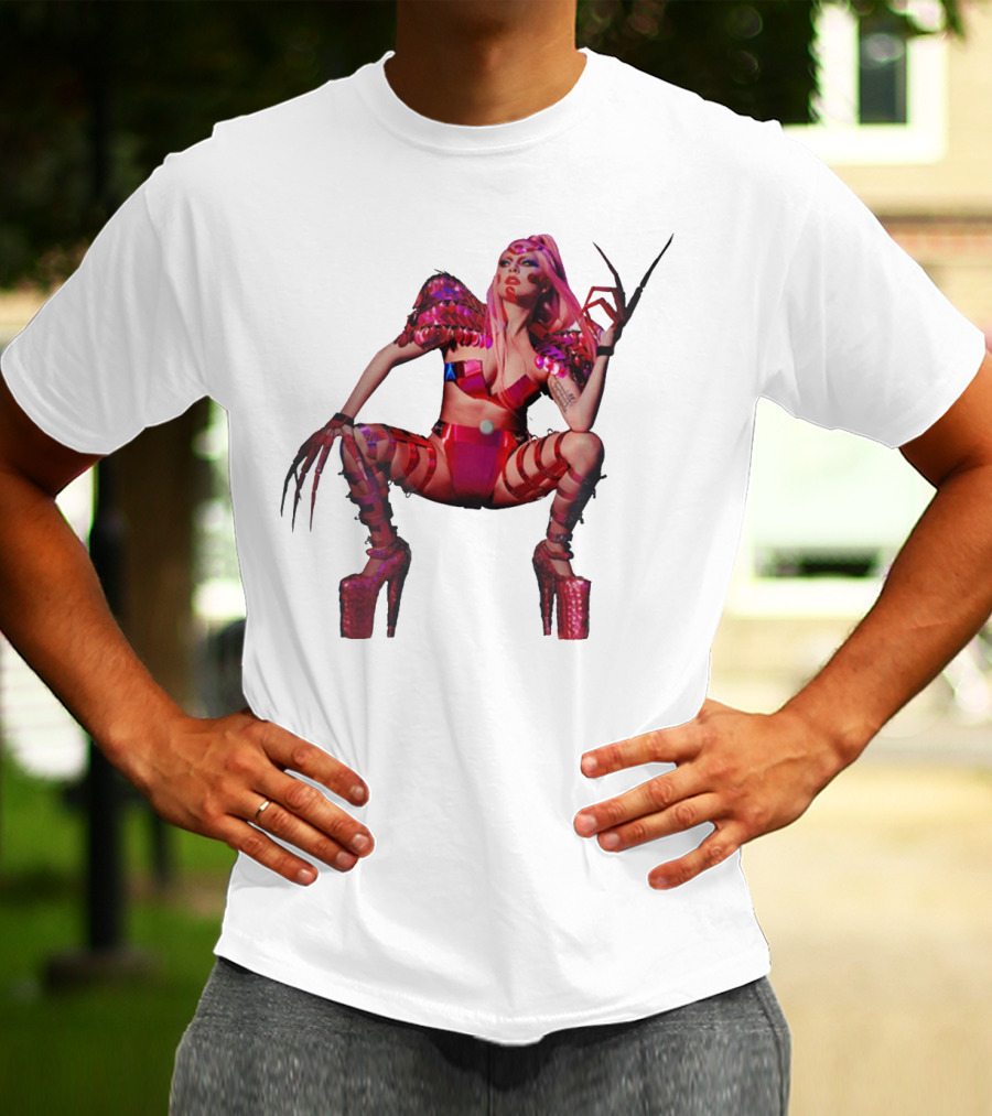 Chromatics Merch Futuristic Pink Costume And High Heels T-Shirt
