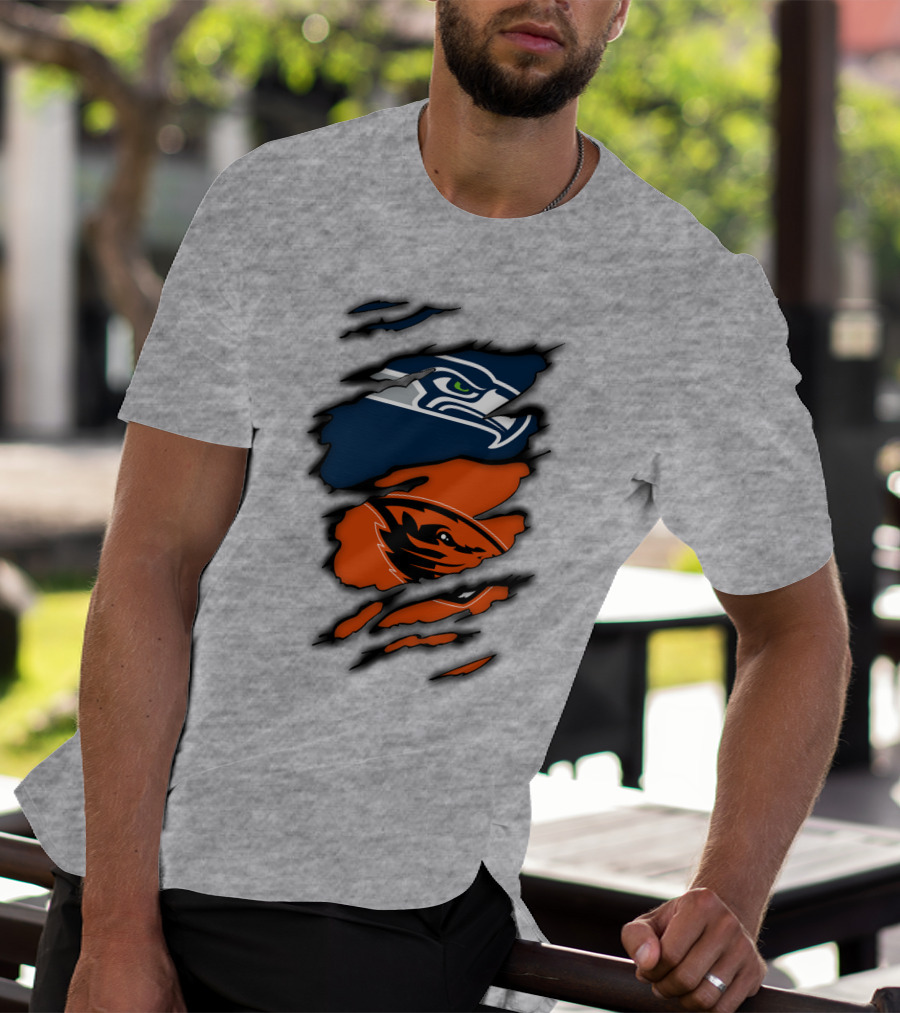 Seattle Seahawks Oregon State Beavers Claw T-Shirt