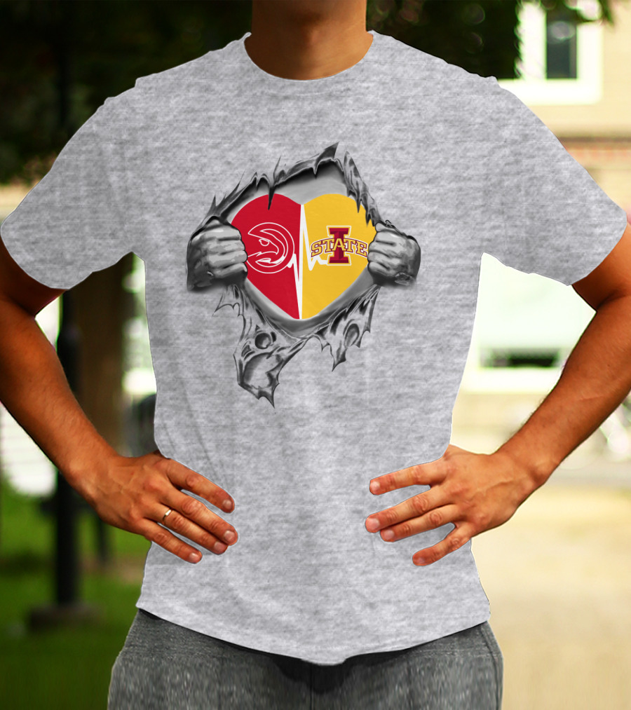 Atlanta Hawks Iowa State Heart T-Shirt