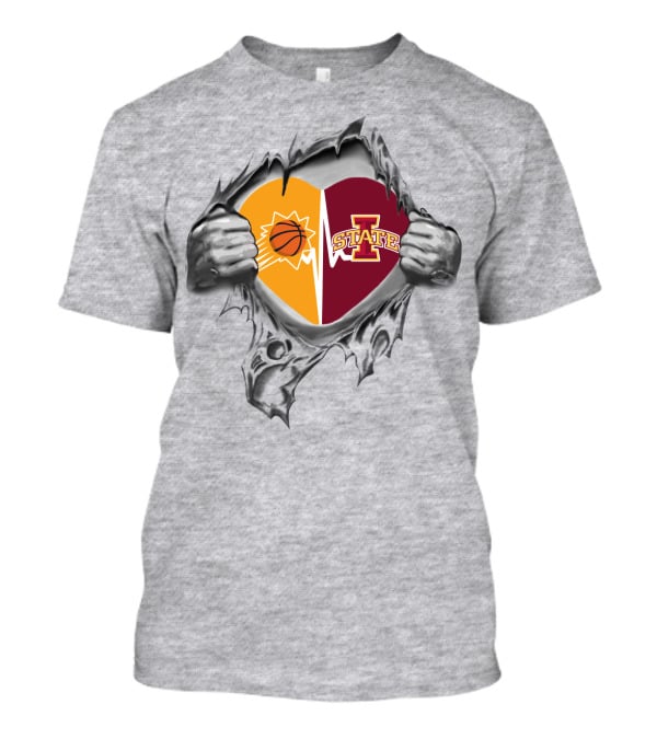 Phoenix Suns Iowa State Heart Tear T-Shirt