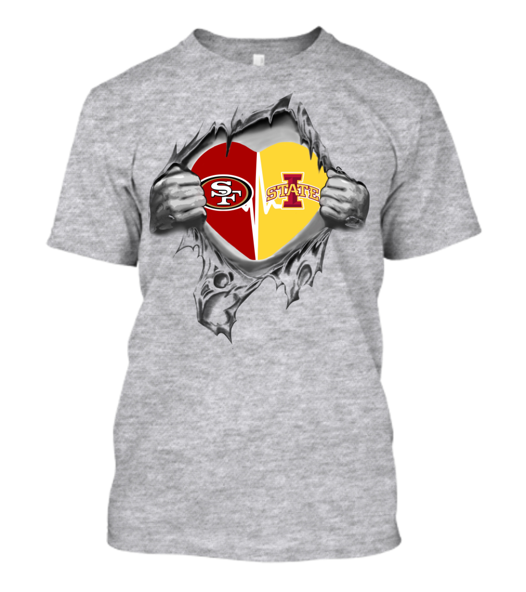 San Francisco Iowa State Heart Emblem T-Shirt