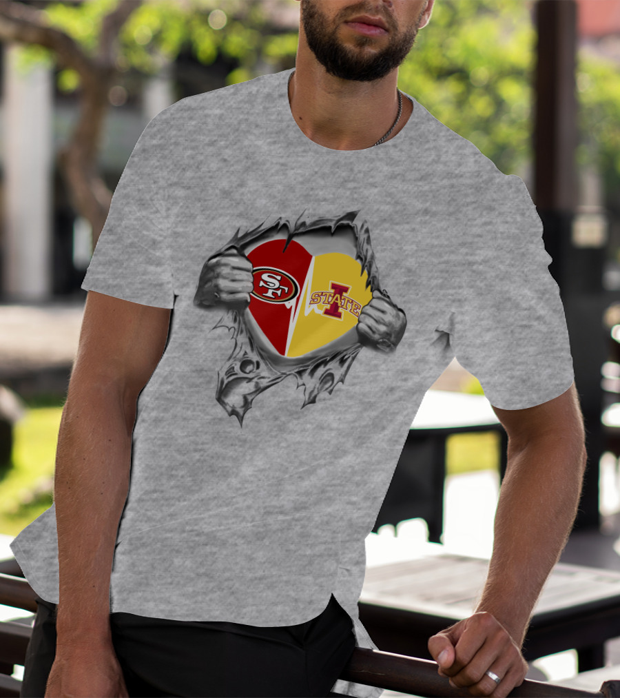 San Francisco Iowa State Heart Emblem T-Shirt