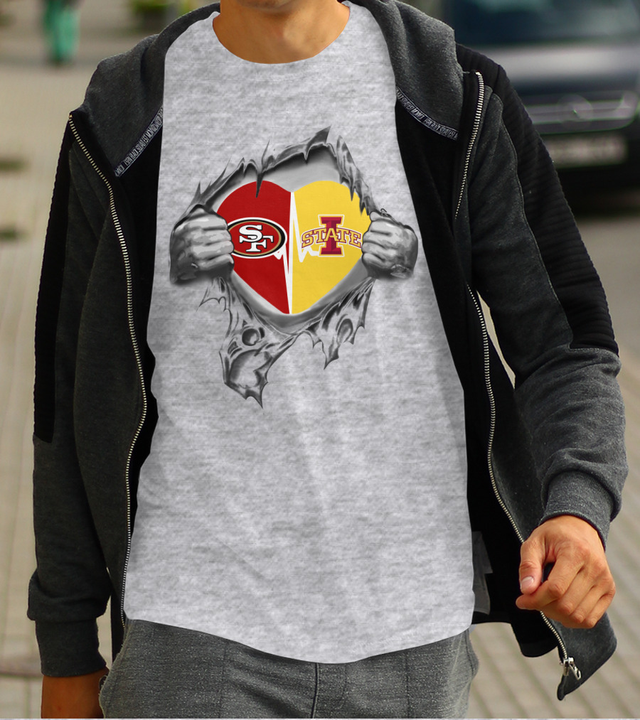 San Francisco Iowa State Heart Emblem T-Shirt