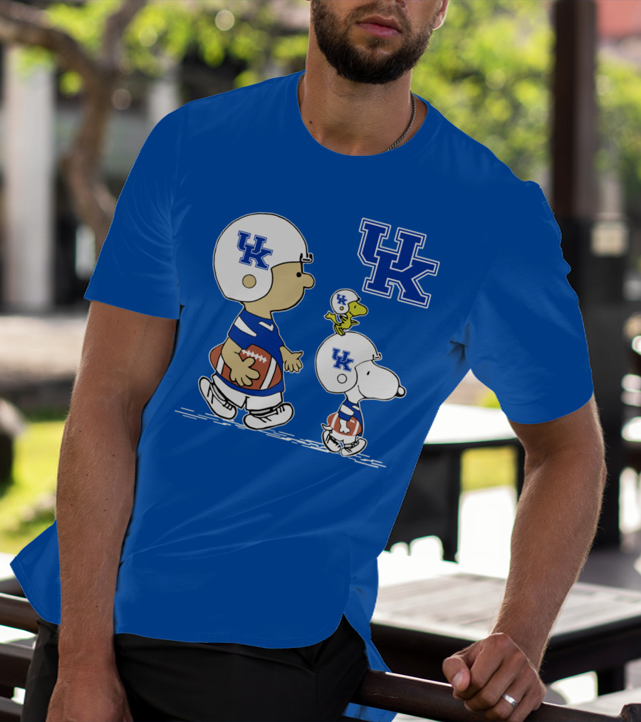 Kentucky Wildcats Peanuts Football Characters UK T-Shirt