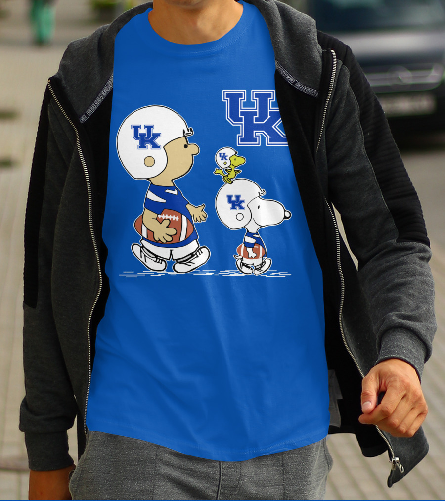 Kentucky Wildcats Peanuts Football Characters UK T-Shirt