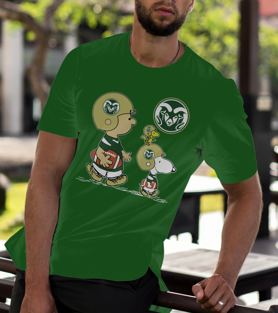 Colorado State Rams Peanuts Football Team Gear T-Shirt