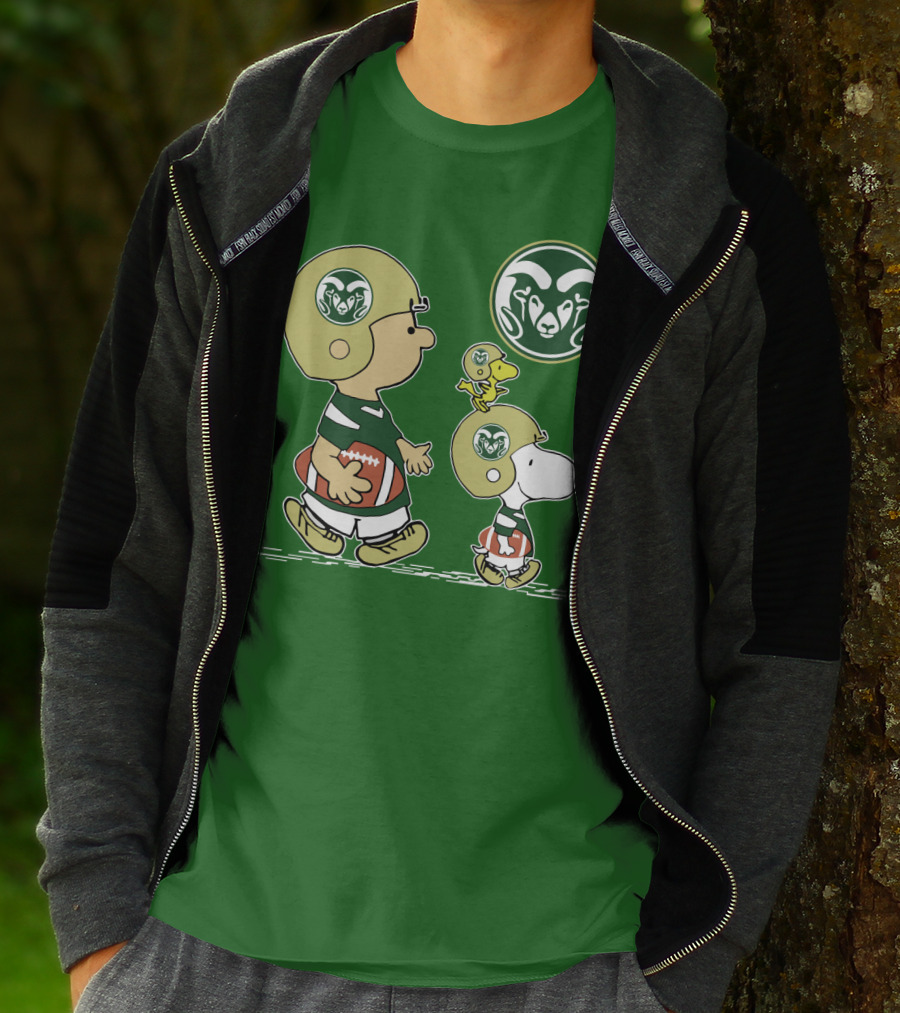 Colorado State Rams Peanuts Football Team Gear T-Shirt