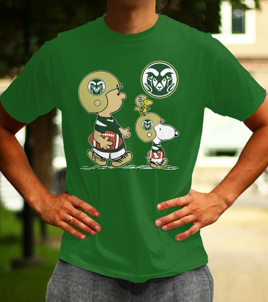 Colorado State Rams Peanuts Football Team Gear T-Shirt