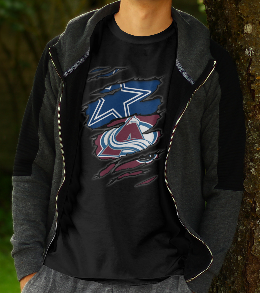 Dallas Cowboys Colorado Avalanche Crossover T-Shirt